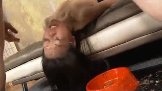 Asian dirtbag jeanna silks very rough face fucking on couch